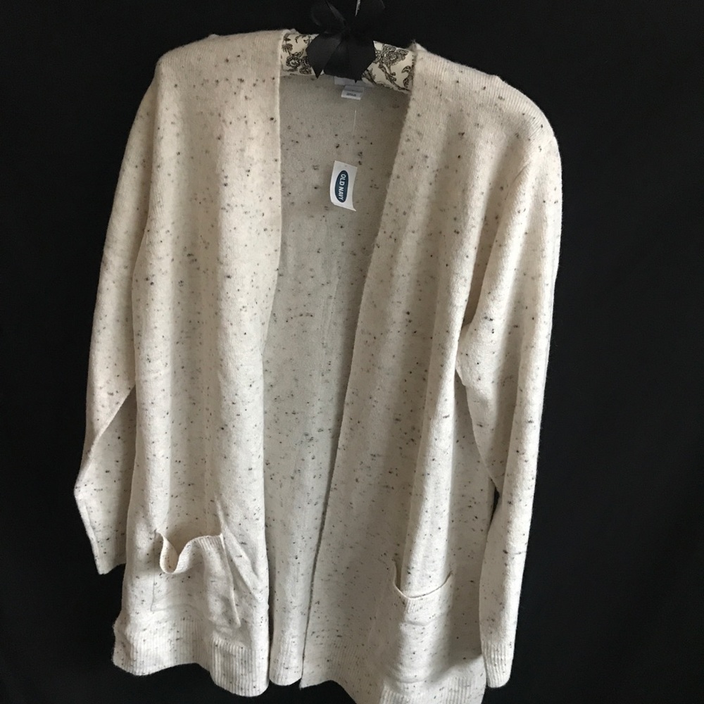 Old Navy Cream Colorful Boyfriend Sweater L